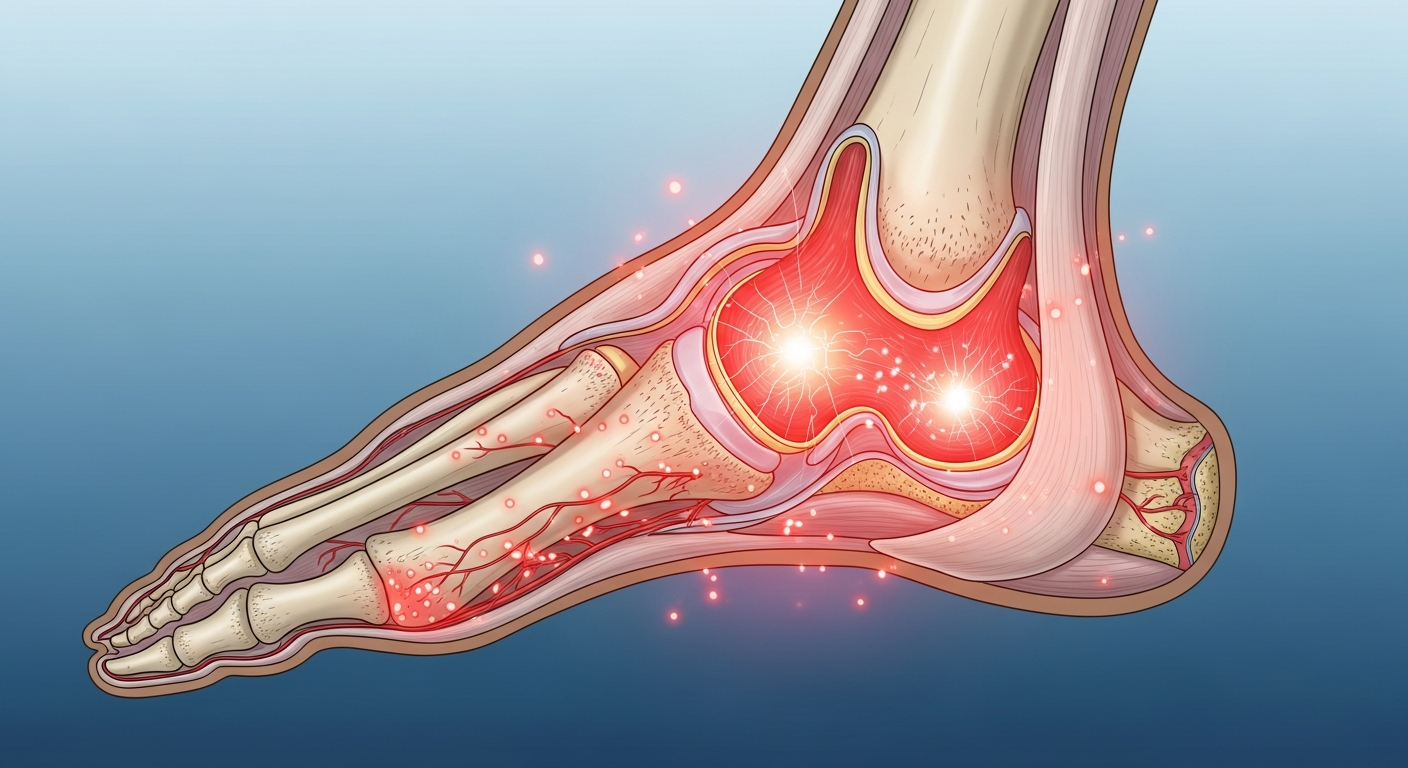 Arthrite inflammatoire de la cheville : causes et soins