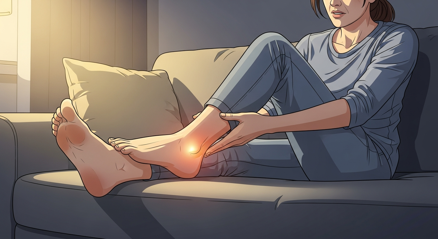 Cheville douloureuse au repos : causes et solutions