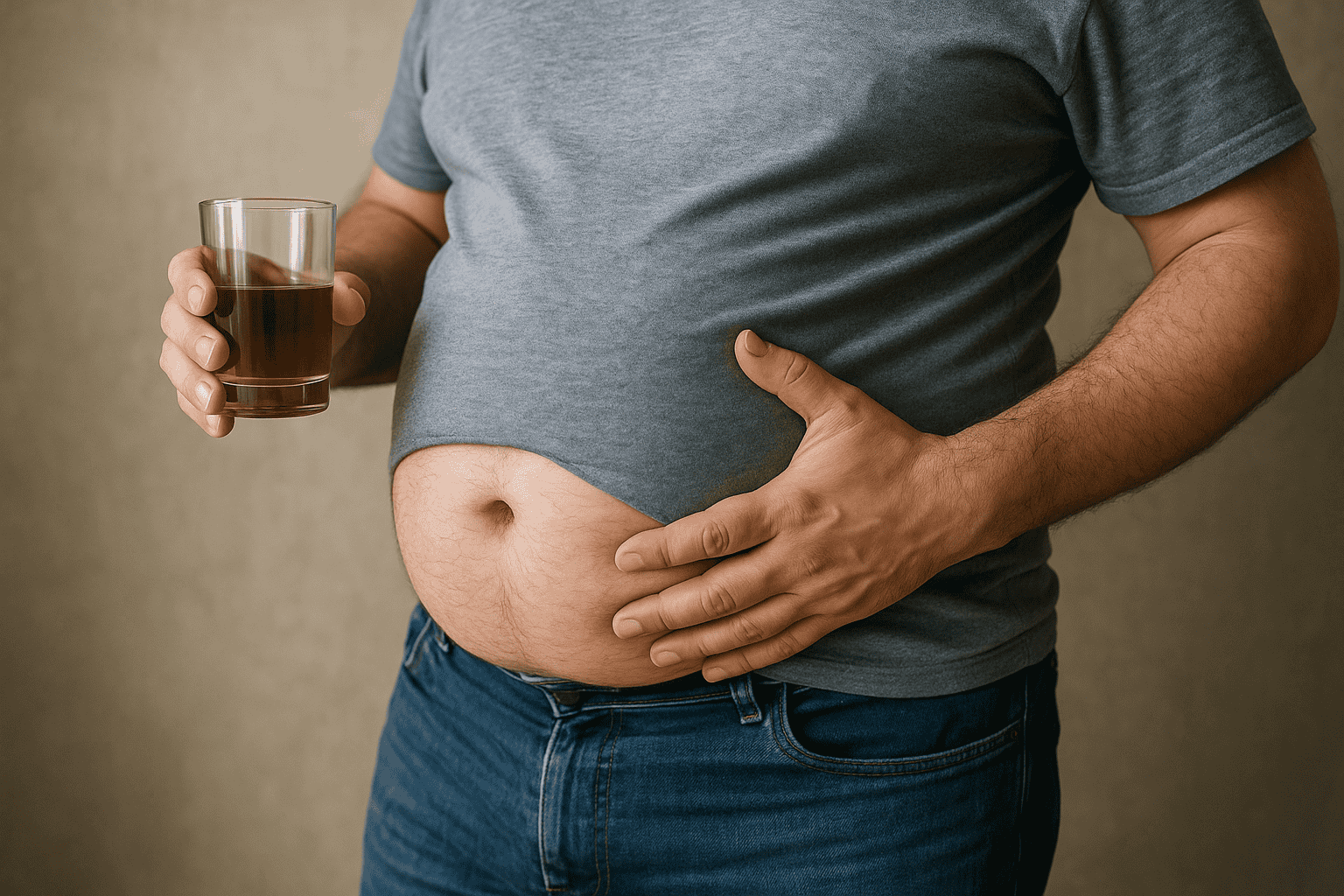 Comment l'alcool contribue au gros ventre chez l'homme ?